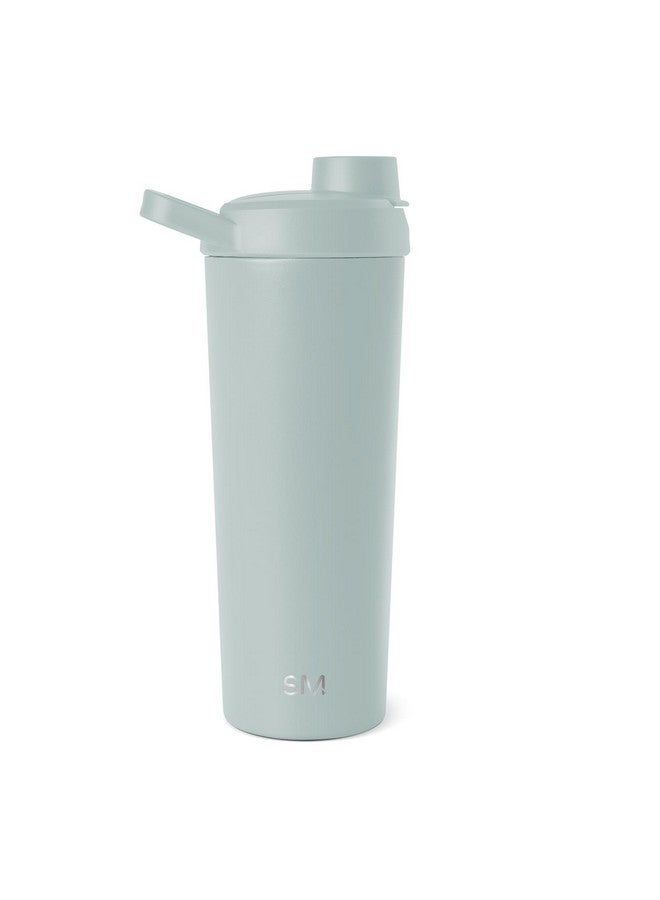 Simple Modern Stainless Steel Shaker Bottle with Ball 24oz | Metal Insulated Cup for Protein Mixes, Shakes and Pre Workout | Rally Collection | Sea Glass Sage - Image 2
