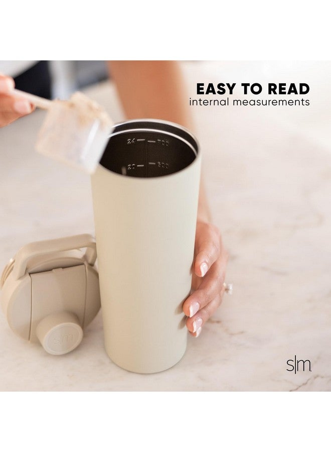 Simple Modern Stainless Steel Shaker Bottle with Ball 24oz | Metal Insulated Cup for Protein Mixes, Shakes and Pre Workout | Rally Collection | Sea Glass Sage - Image 5