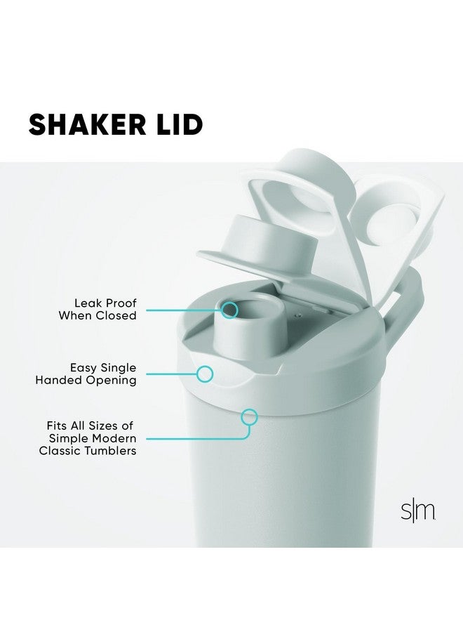 Simple Modern Stainless Steel Shaker Bottle with Ball 24oz | Metal Insulated Cup for Protein Mixes, Shakes and Pre Workout | Rally Collection | Sea Glass Sage - Image 3