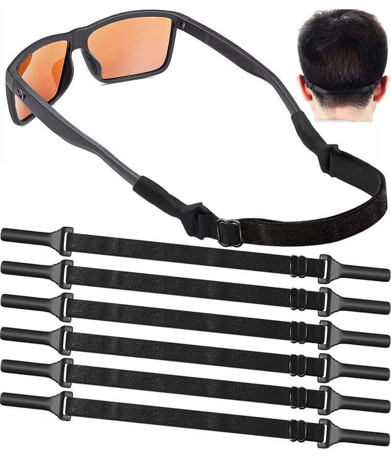 ROSSINI أحزمة نظارات قابلة للتعديل ROCF ROSSINI - 6 قطع حزام مرن بدون ذيل للنظارات الشمسية للرجال والنساء وحبال نظارات الأطفال - Image 1