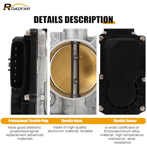 ROADFAR جسم الخانق الكهربائي - 16400RAAA61 ROADFAR مناسب 2006-2011 لأكورا CSX | 2006-2007 لهوندا أكورد | 2006-2011 لهوندا سيفيك | 2007-2009 لهوندا CR-V - Image 2