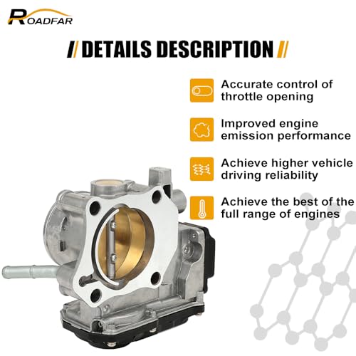 ROADFAR جسم الخانق الكهربائي - 16400RAAA61 ROADFAR مناسب 2006-2011 لأكورا CSX | 2006-2007 لهوندا أكورد | 2006-2011 لهوندا سيفيك | 2007-2009 لهوندا CR-V - Image 3