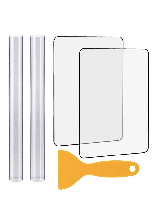Marrywindix 5 Pieces Polymer Clay Diy Tool Marrywindix Acrylic Clay Roller With Acrylic Sheet Backing Board Plastic Scraper Assisted Shovel Rubber Clay Tools Molds For Shaping And Sculpturing Modelling - Image 1