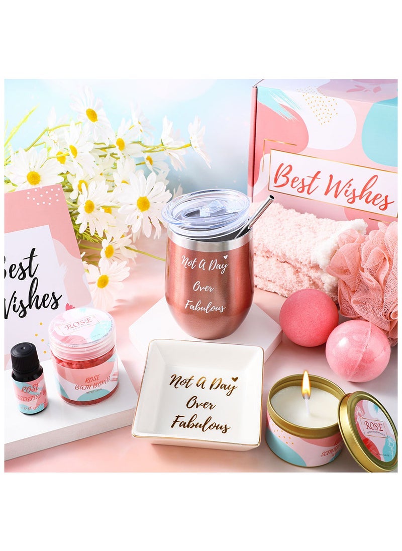 كابتن تيك Gift Set for Women, 11 Piece Scented Candle and Relaxation Spa Gift Set, Mother's Day Women's Day Gifts, Women Gifts for Colleagues Teachers Nurses, Unique Gift Ideas for Women - Image 5