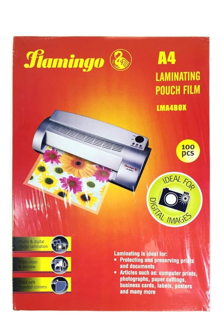 Flamingo A4 Size Laminating Pouch 125 Micron 210×297mm 100 Pieces - Image 3