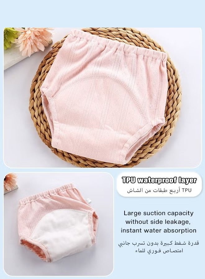 6 Pieces Breathable Potty Training Underwear, 6 Layers Breathable Cotton Absorbent Trainer Pants for Toddler Baby Boys Girls Waterproof  - Image 5