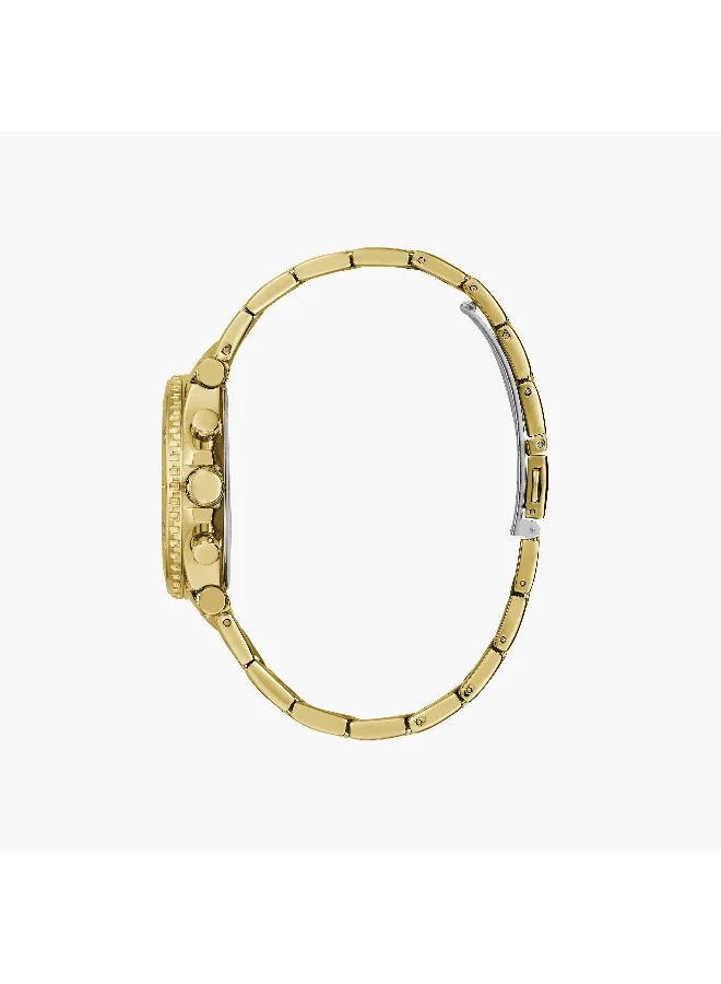 جس Gold Chronograph Watch for Women