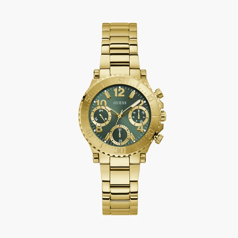 جس Gold Chronograph Watch for Women