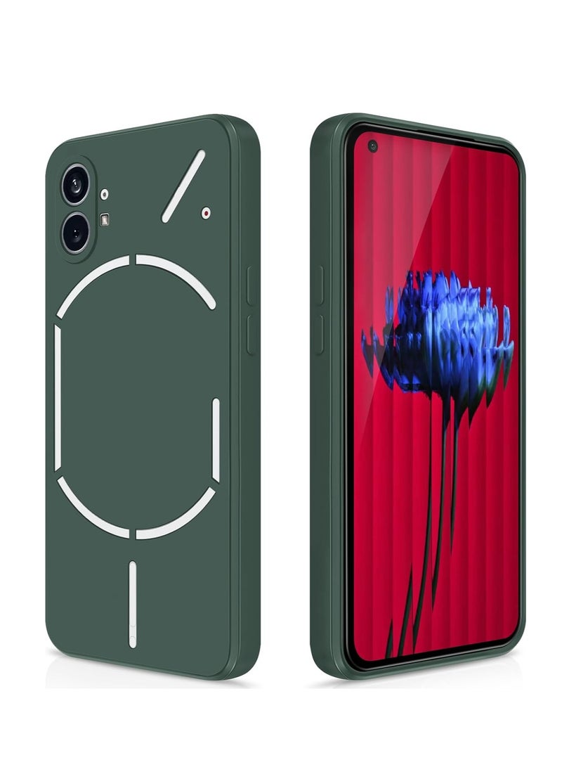BORTONY Nothing Phone 1 Case Cover Liquid Silicone Case Camera Protection Cover Shockproof Protective Case with Microfiber Lining For Nothing Phone 1 - Image 1