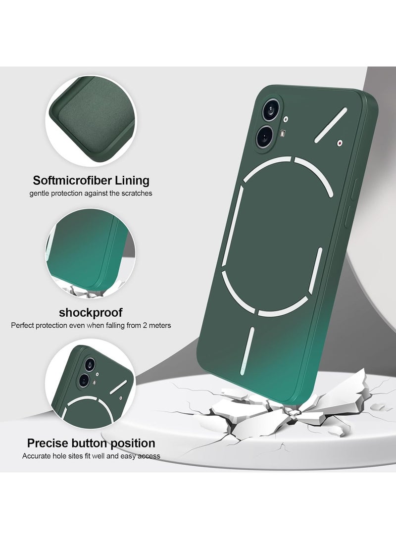 BORTONY Nothing Phone 1 Case Cover Liquid Silicone Case Camera Protection Cover Shockproof Protective Case with Microfiber Lining For Nothing Phone 1 - Image 2