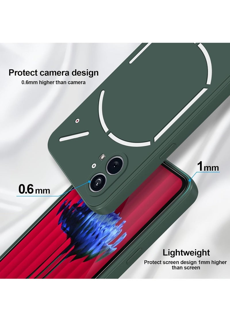 BORTONY Nothing Phone 1 Case Cover Liquid Silicone Case Camera Protection Cover Shockproof Protective Case with Microfiber Lining For Nothing Phone 1 - Image 3