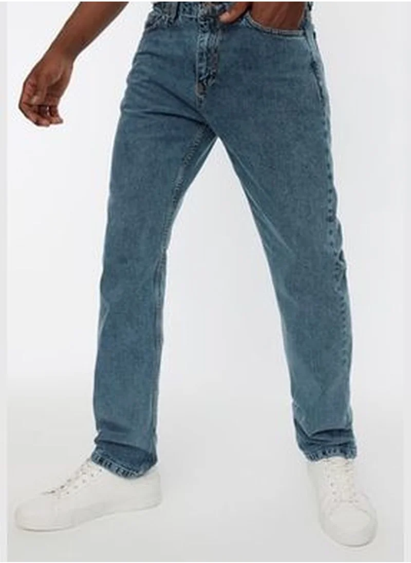 trendyol Blue Men's Regular Fit Jeans Denim Pants