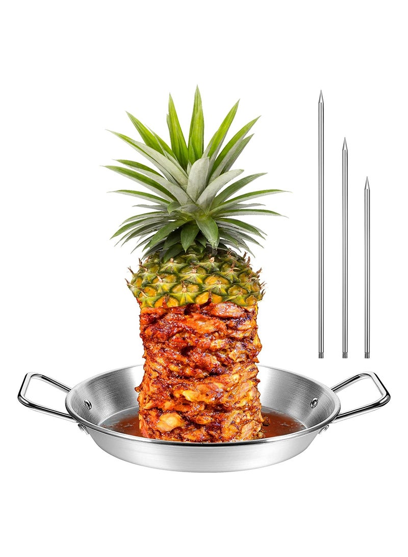 KASTWAVE SYOSI Al Pastor Skewer Griddle, Upgraded Thicken Stainless Vertical Skewer Griddle, Barbecue Grill Stand, Vertical Skewer Grill, Great for Oven BBQ Dishes, Tacos Al Pastor, Tacos, Whole Chicken - Image 1