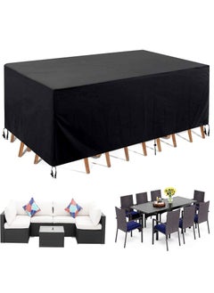 HomarKet Patio Furniture Covers, Outdoor Furniture Cover Waterproof, General Purpose, Outside Table and Chair Covers, Heavy Duty 210D (270x180x89cm)  - Image 1