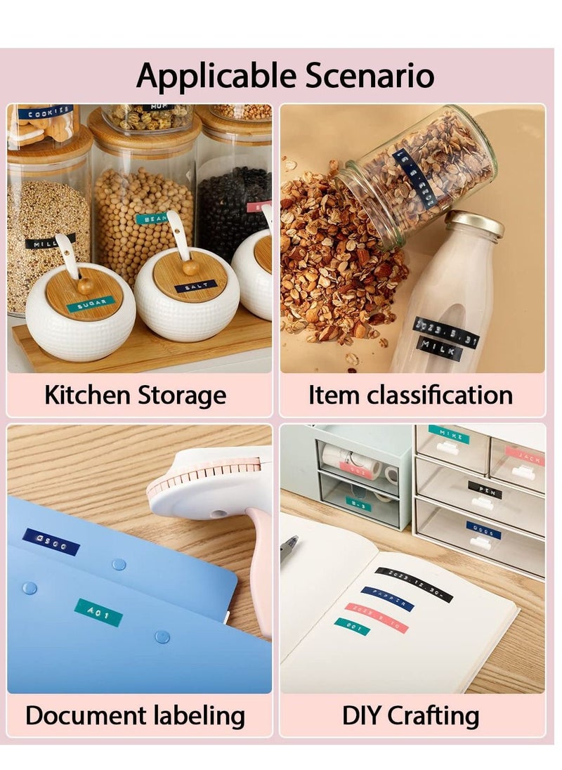 phomemo - Embossing Label Maker Machine with 6 Tapes, 3D Portable Embossed Label Printer Writer, Handheld Embosser Label Printer with 6 Rolls Emboss Tapes for Office Home Organization and DIY - Image 1