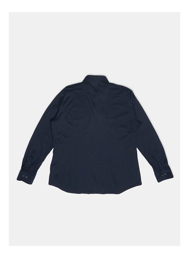 JACQUES BRITT Collared Neck Long Sleeve Plain/Basic Shirt  - Image 2
