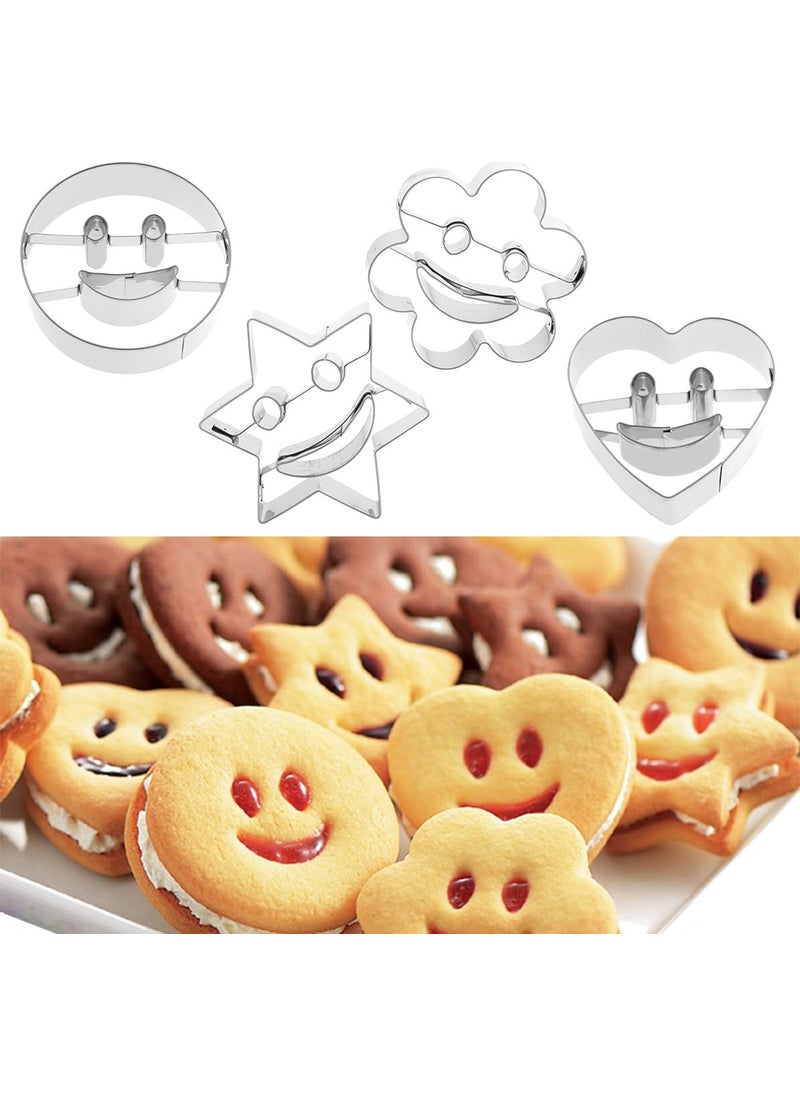 Nar Kalıp Narkalıp Smiling Face Cookie Mold 4 Pieces  - Image 3
