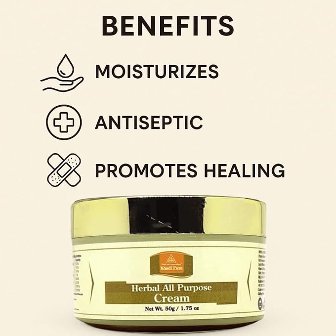 Khadi Pure Herbal All Purpose Cream, 50 ml (Pack of 2) - Image 3