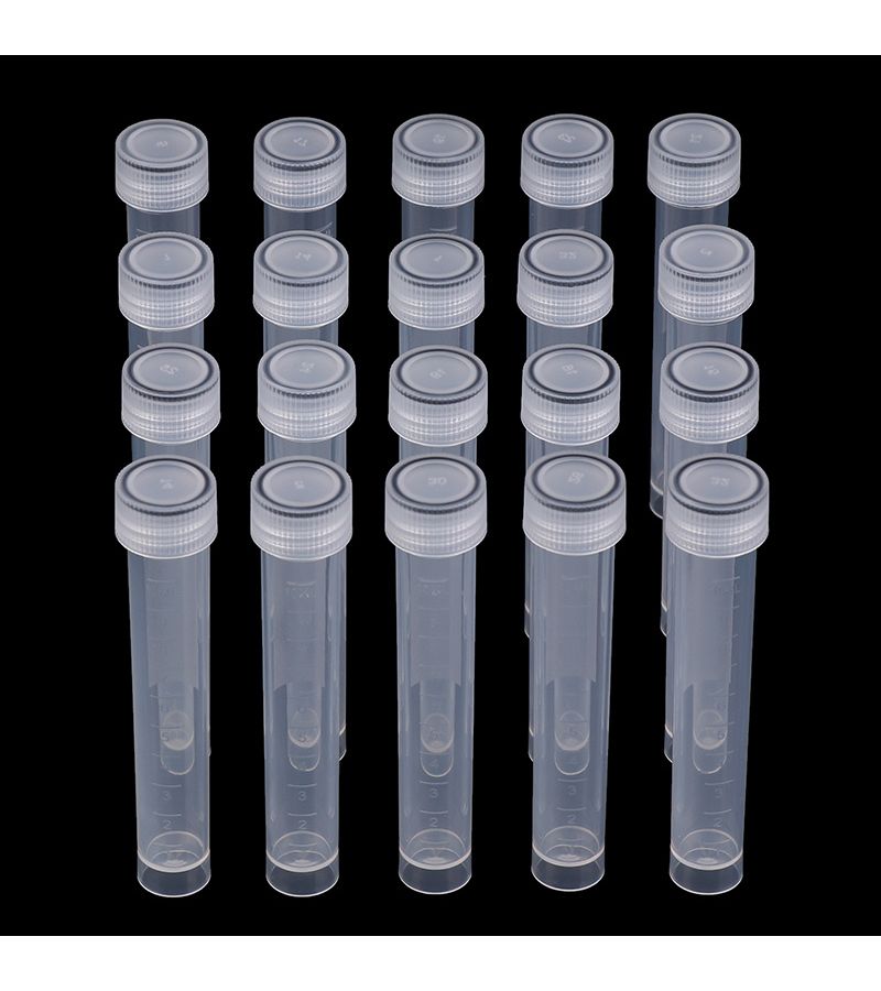 20pcs 0.34oz Plastic Test Tubes Vials Sample Containers With Screw Cap For Powder Craft - Image 4