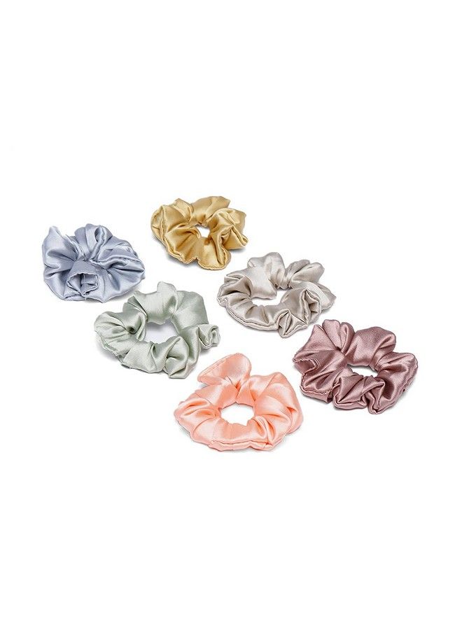 ACCESSHER 6 Pcs Hair Band For Women Scrunchies Satin Silk Hair Accessories Rubber Bands For Women Stylish Hair Rubber Bands Hair Ties Scrunchies Silk Elastic Band Hairband Women Ponytail Holder - Image 2