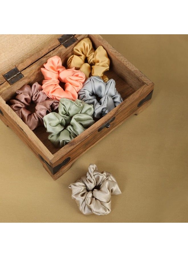 ACCESSHER 6 Pcs Hair Band For Women Scrunchies Satin Silk Hair Accessories Rubber Bands For Women Stylish Hair Rubber Bands Hair Ties Scrunchies Silk Elastic Band Hairband Women Ponytail Holder - Image 5
