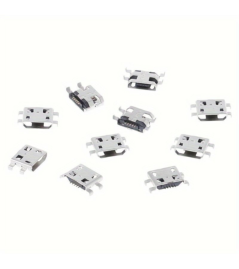 10 Pcs Micro USB 5 Pin Female Charger Mount Jack Connector Port Socket - Image 1