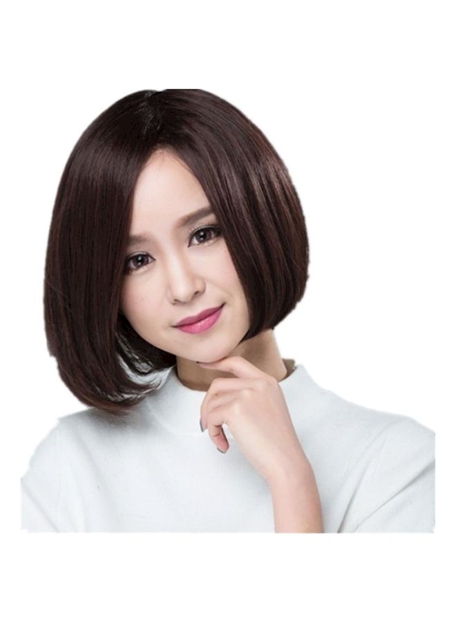 NIBEMINENT Short Straight BOB Hair Wig Black - Image 1