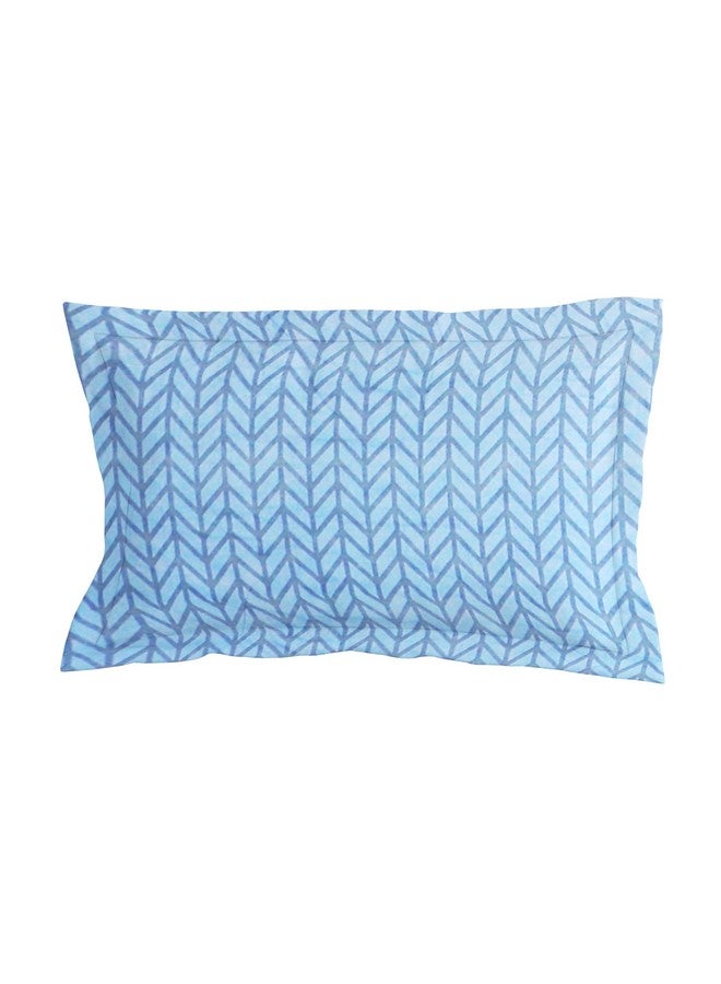 RD TREND® تقدم ملاءة سرير مفرد من بولي قطن 210 TC، حجم-60X90 بوصة (152X228 سم)، ملاءة سرير مفرد مع غطاء وسادة (18X28 بوصة) أزرق - Image 3