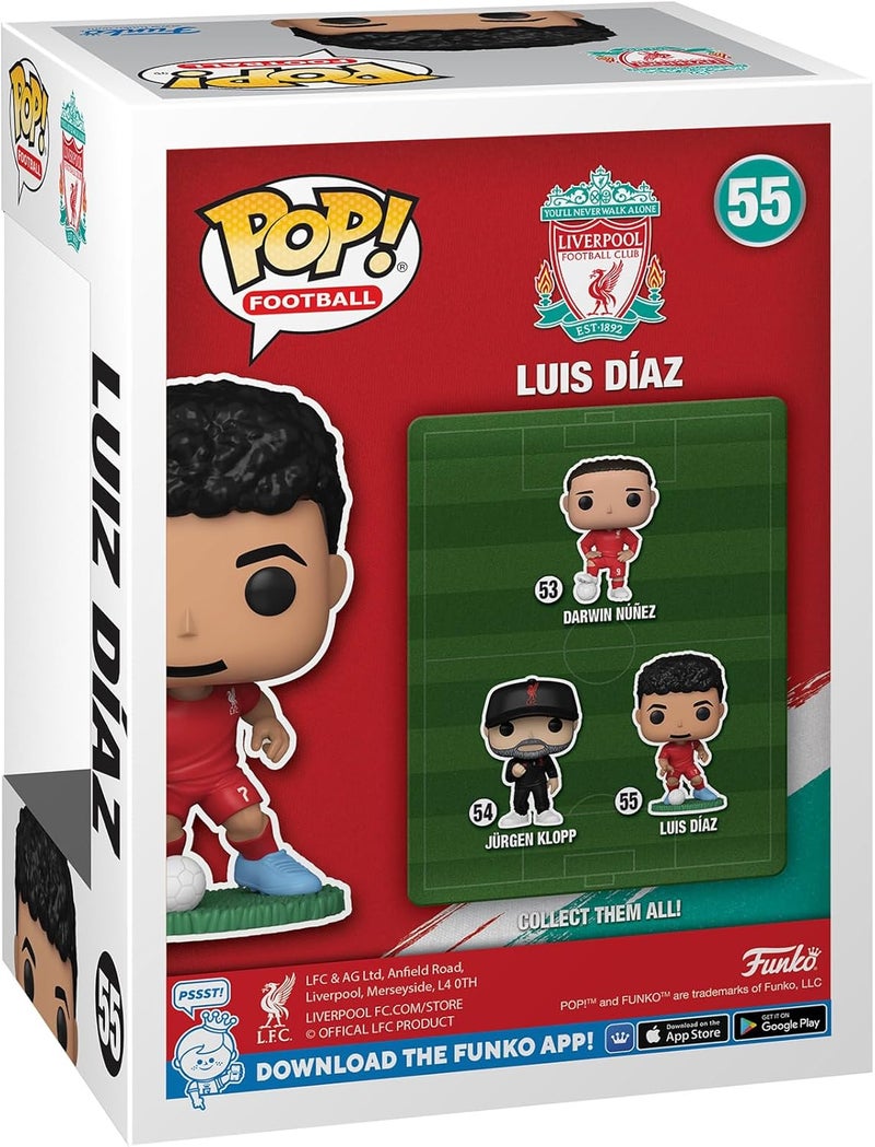 Funko فنكو بوب! كرة القدم: ليفربول - لويس دياز - نادي ليفربول - تمثال فينيل قابل للجمع - فكرة هدية - منتجات رسمية - ألعاب للأطفال والبالغين - Image 3