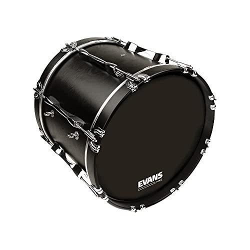 Evans MX2 Black Marching Bass Drum Head, 16 Inch - Image 4