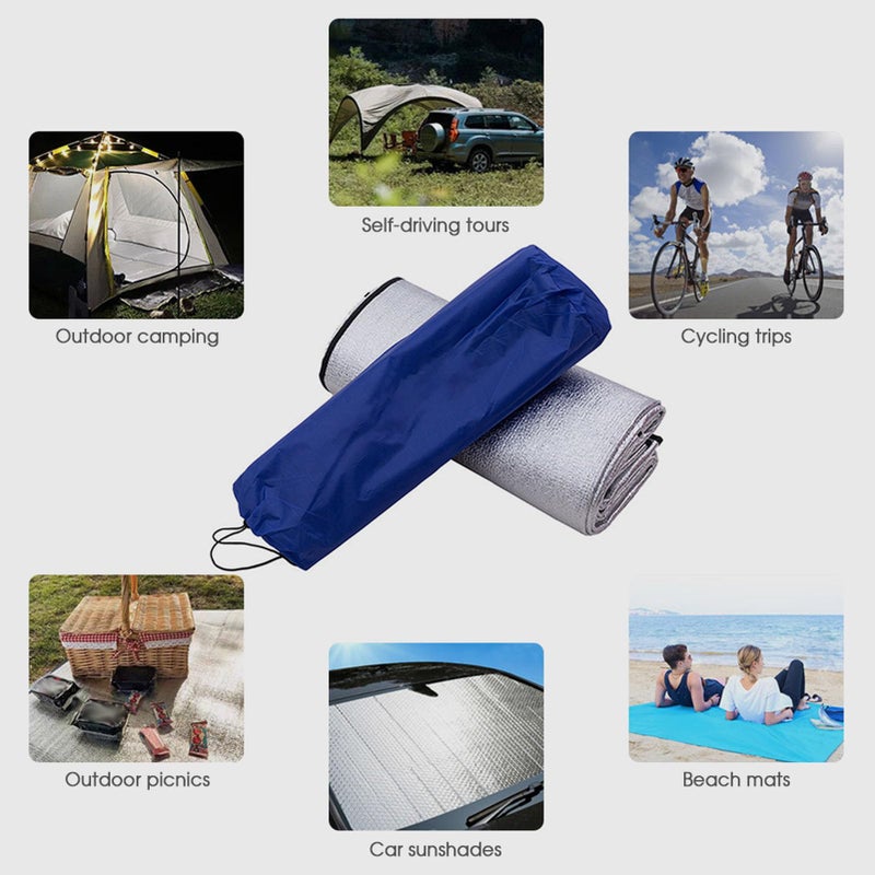 Camping Mat Picnic Blanket For Outdoor Beach 1m Aluminum Foil EVA Foam Sleeping Pad - Image 3