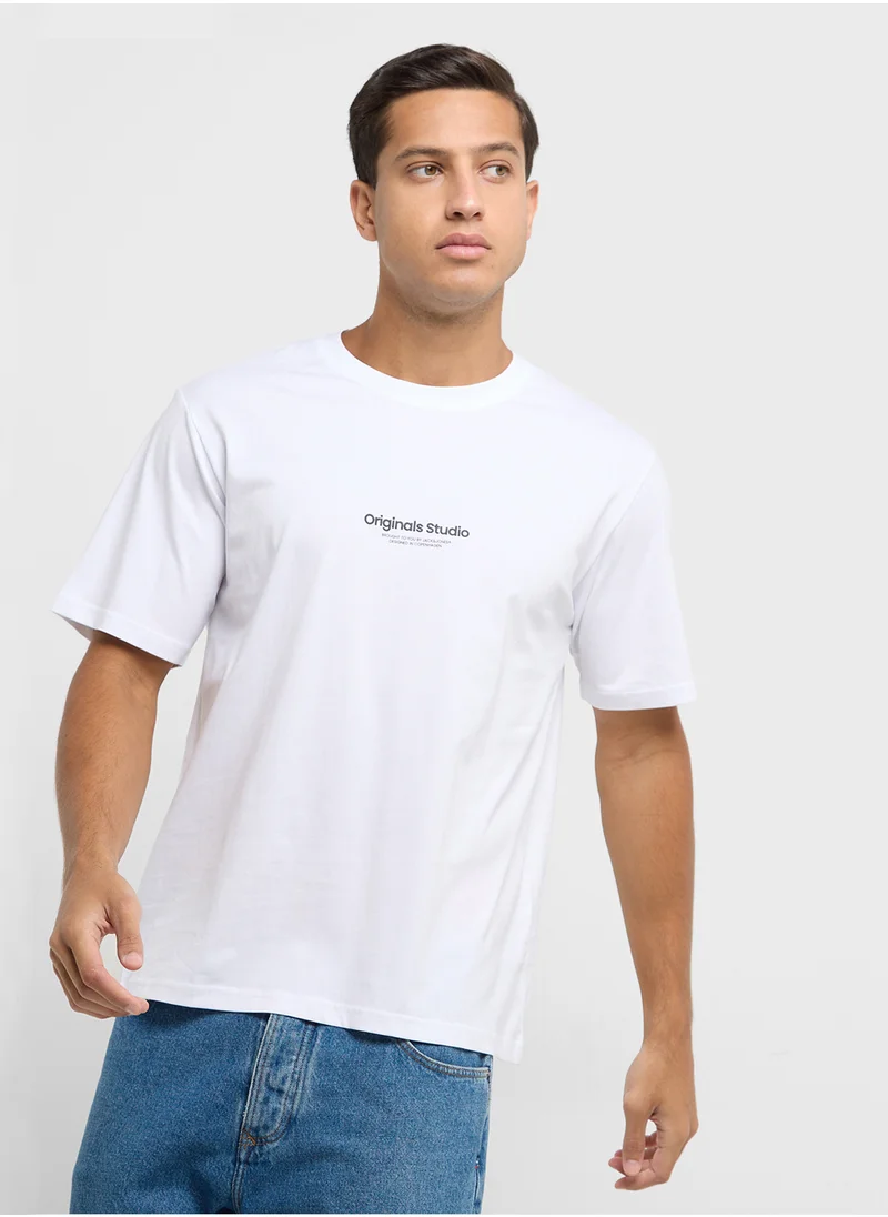 JACK & JONES Jorvesterbro Logo Print  Crew Neck T-Shirt