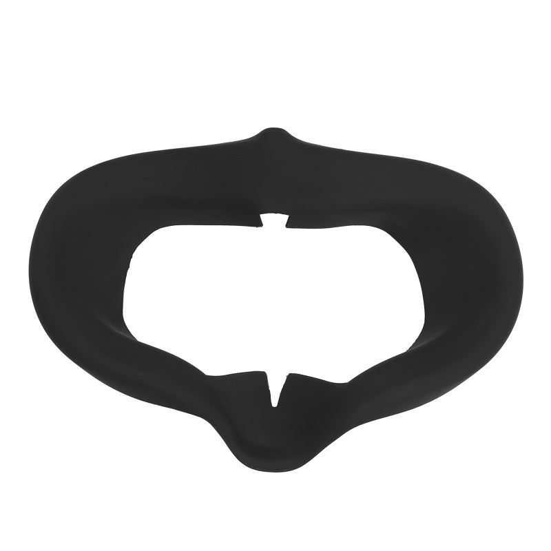 Silicone VR Face Cover: Black Organic Silicone - Signal-friendly Anti-sweat Light-leakage Prevention VR Accessory for Oculus Quest VR Gaming Enthusiasts - Image 1