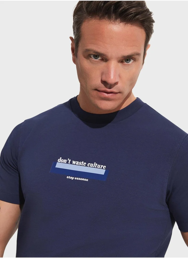 JUNE Printed Crew Neck T-Shirt