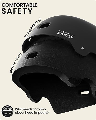 OutdoorMaster Skateboard Cycling HelmetBeetles SnugBike Helmet for Adults YouthTwo Removable Liners Ventilation MultiSport Commuter Scooter Roller Skate Inline Skating Longboard - Image 3