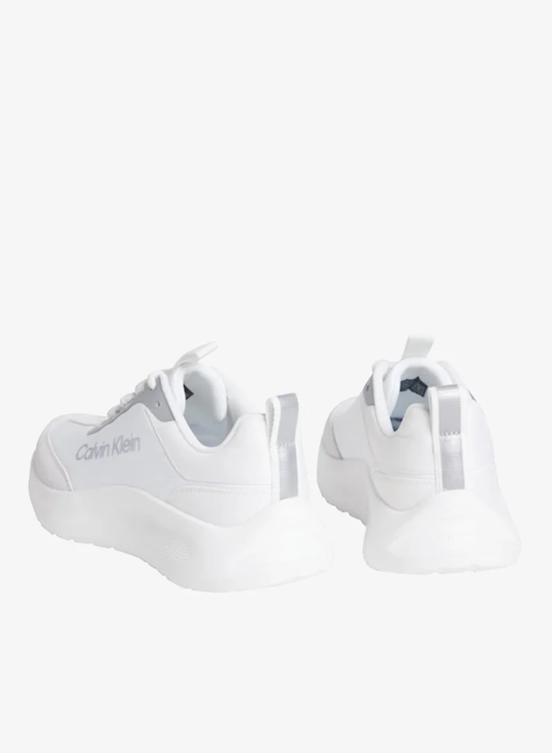Calvin Klein Bright White/Silver Zermatt - Lightweight Runner Trainers for Women | Best Price UAE