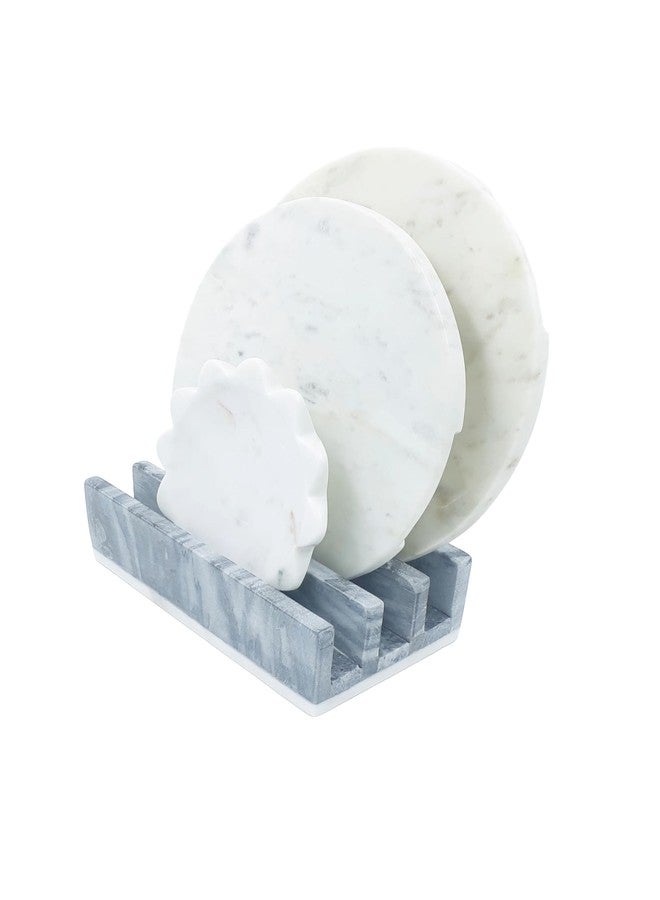 KRAFT CLOUDS Marble Stand for Plates, Tray, Dish | Holder Organizer Rack for Serving Plates | Home, Kitchen, Dining Table Accessory 9x5 Inch - Image 1