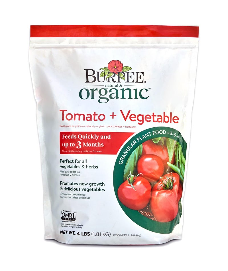 Burpee Organic Tomato & Vegetable Granular Plant Food, 4 lb - Image 1