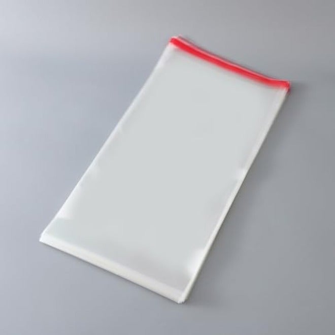 Red Dot Gift® 100 pcs (40X50+3cm) Plastic Bags self-sealing Cellophane Crystal Shiny Clear Cello Transparent Pouch Self-Adhesive Resealable for packing and  storage - Image 3