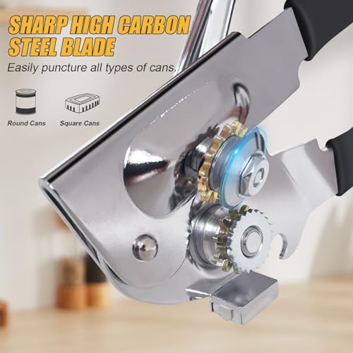 ICEKATI Commercial Can Opener, ICEKATl Can Opener Manual Heavy Duty Easy for Big Cans with Magnet, Folding Hand Crank With Comfortable Long Handles - Image 2