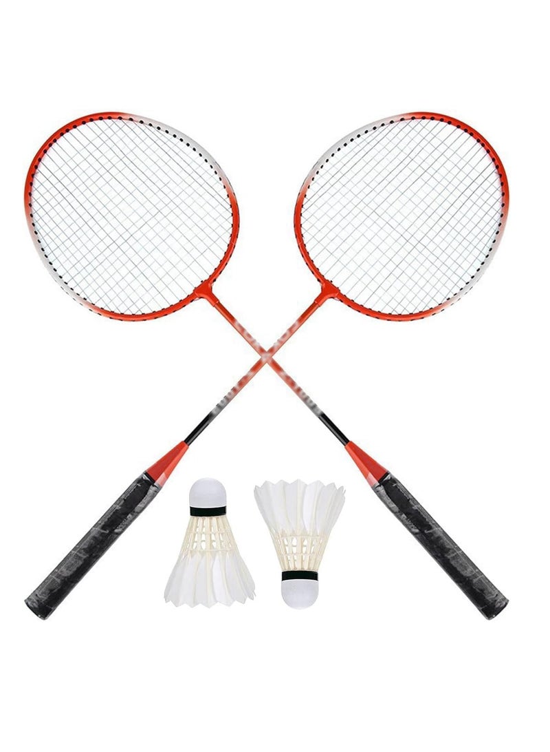 ECVV Badminton Set 2 Player - Badminton Rackets with Shuttlecocks and 1 Carrying Bag | Badminton Backyard Games for Outdoor | Garden | Beach | Family Fun Game | Assorted Color - Image 1