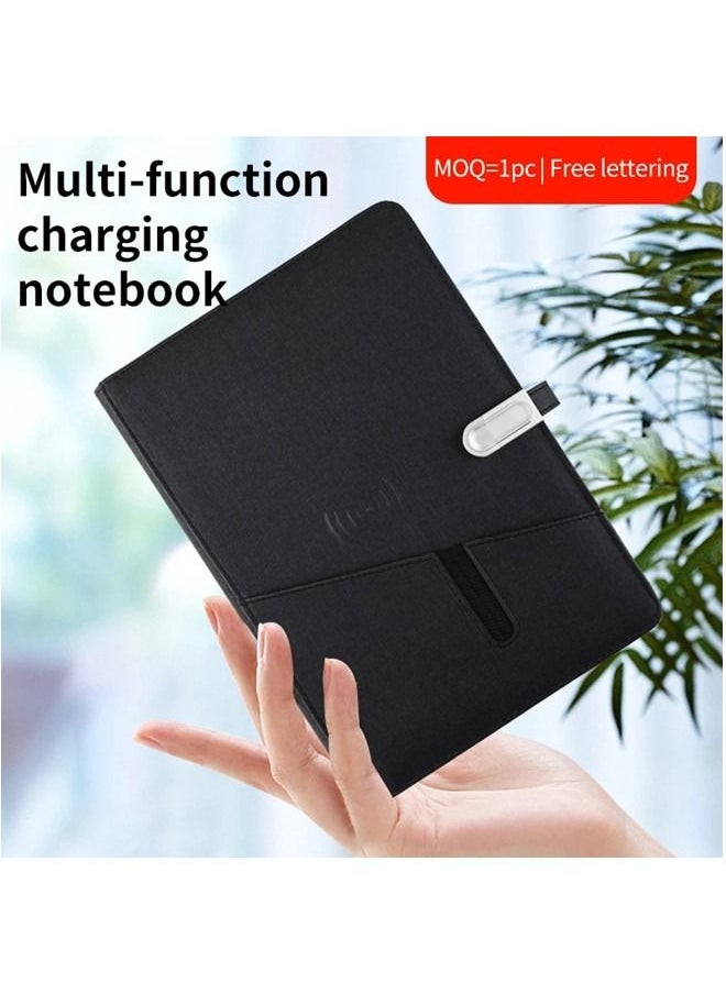 Generic - Multifunctional Notebook Binder Spiral Diary with 10000 mAh Qi Wireless Charging Notebook and 16G Portable U Disk - Image 1
