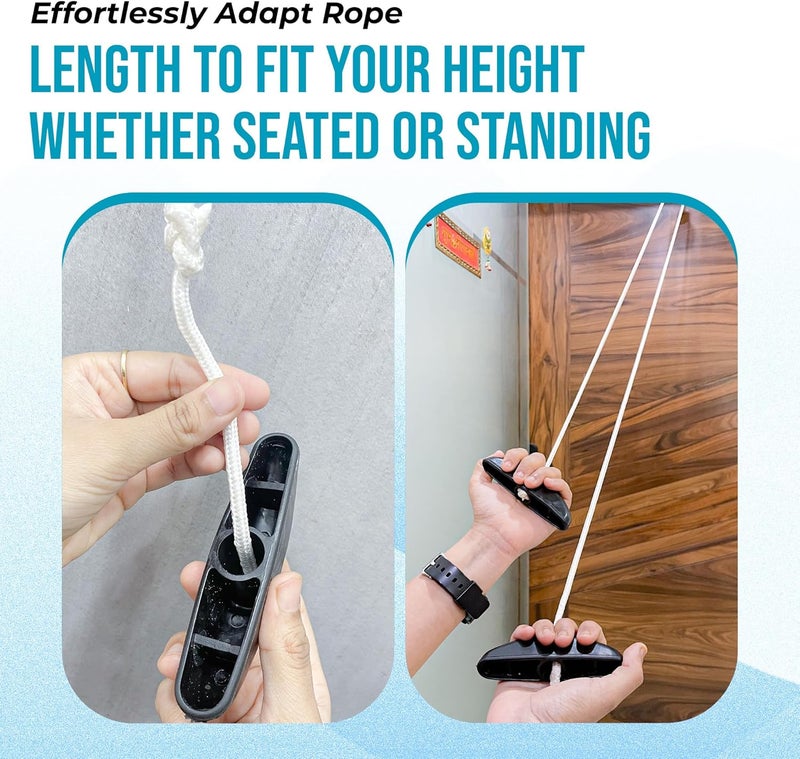 AARAM Overhead Shoulder Pulley Equipment Kit w/Rope for Physical Therapy, for Frozen Shoulder and Hand Physiotherapy Exercise and General Hand Movement Exercise. (Without Ball Bearing) - Image 3