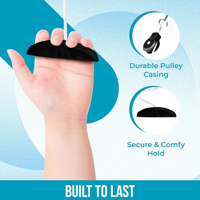 AARAM Overhead Shoulder Pulley Equipment Kit w/Rope for Physical Therapy, for Frozen Shoulder and Hand Physiotherapy Exercise and General Hand Movement Exercise. (Without Ball Bearing) - Image 5