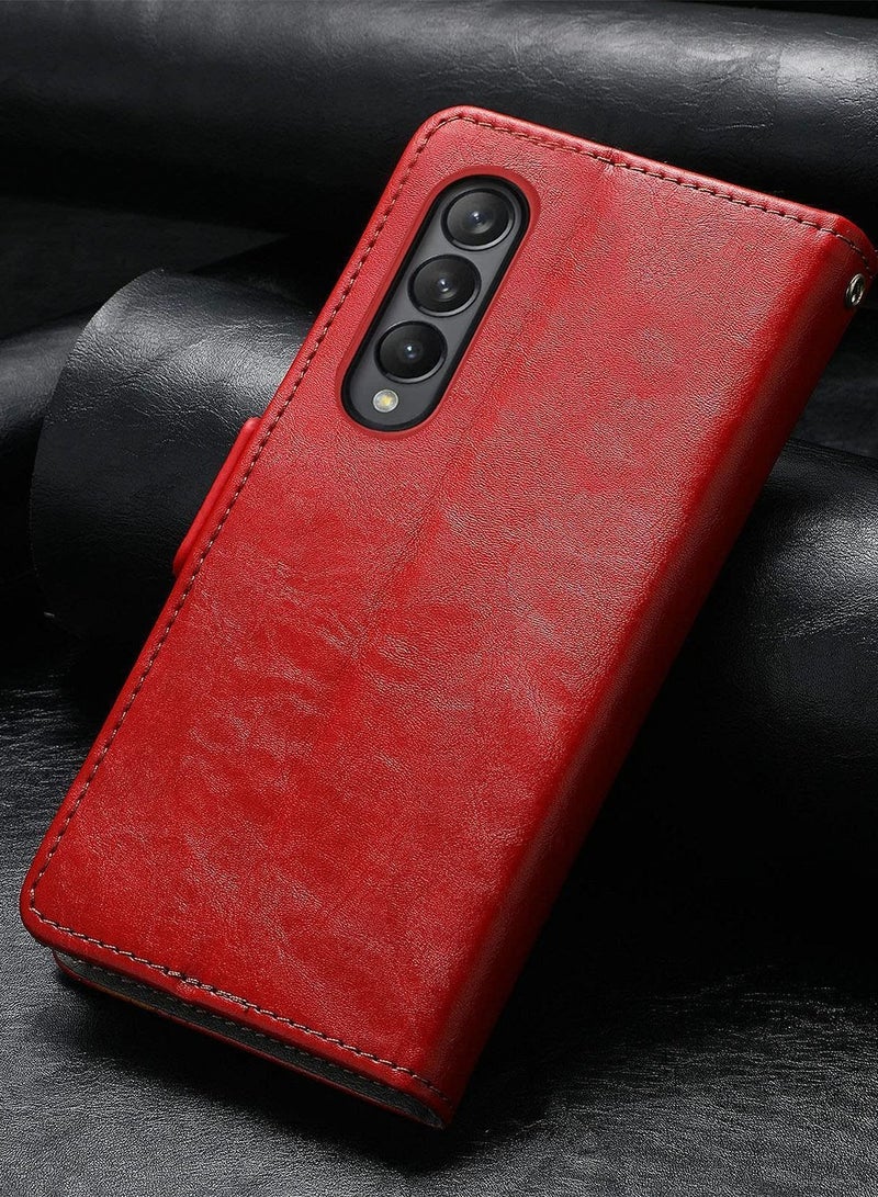 Y&D Wallet Folio Case Magnetic Closure RFID Blocking Card Slots Kickstand Shockproof Compatible with Samsung Galaxy Z Fold 3 - Image 3