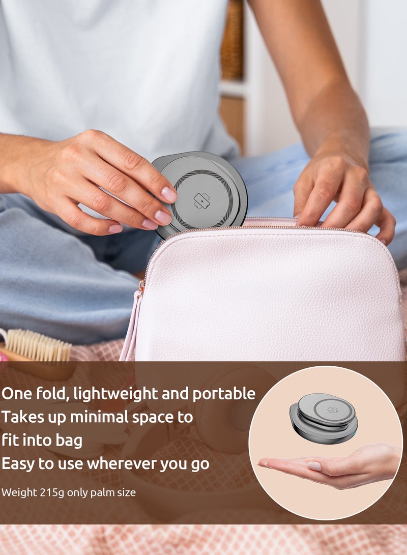 Helix 3-in-1 Ultra-Compact Fast Charging MagSafe Station - MagSafe Charger, Apple Watch, Airpods/earbuds Wireless Charger - Foldable Design, 15W Fast Charge - High-Grade Alloy Silicon - HELIFOLD - Image 4