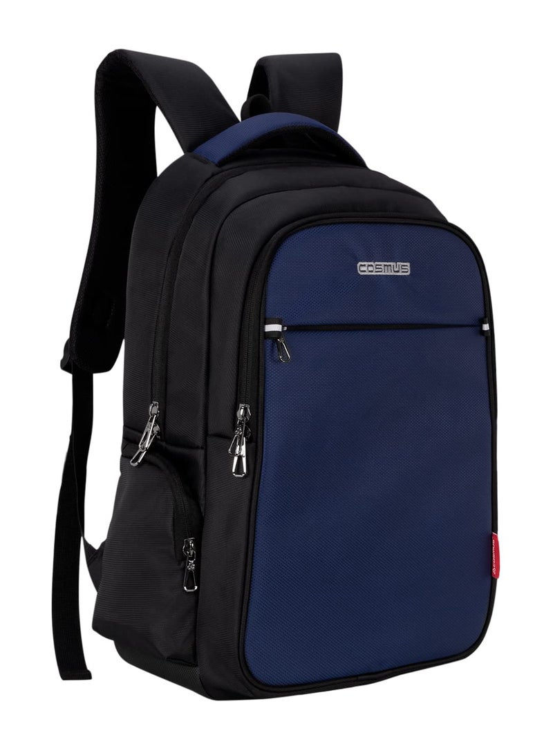 COSMUS Atomic 30 Litre Black + Navy Blue Laptop Backpack - Image 1
