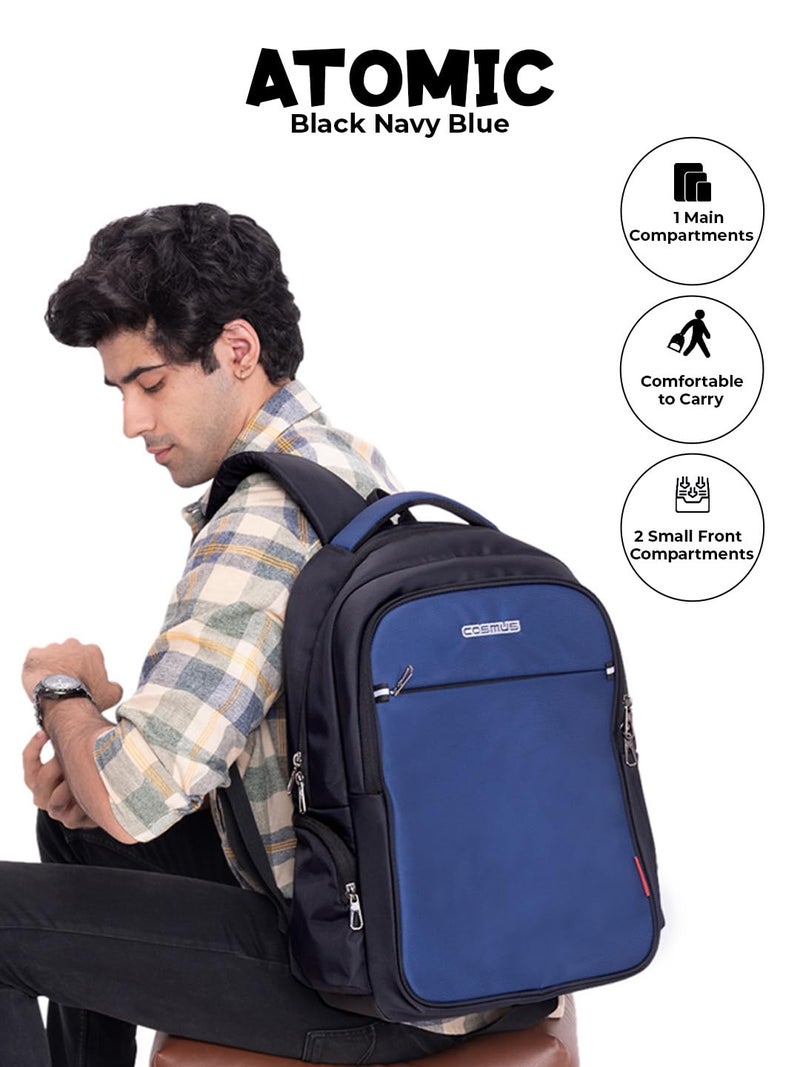 COSMUS Atomic 30 Litre Black + Navy Blue Laptop Backpack - Image 5