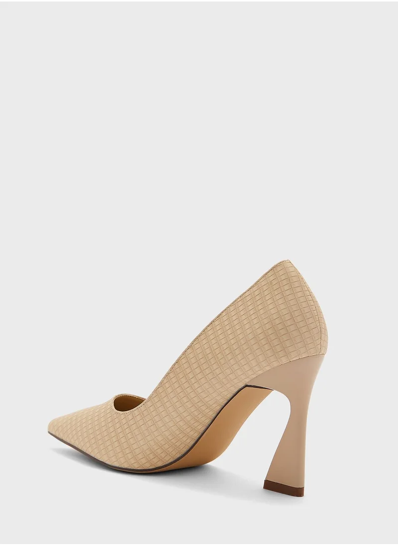 ايلا Croc Patent Curved Heel Pump