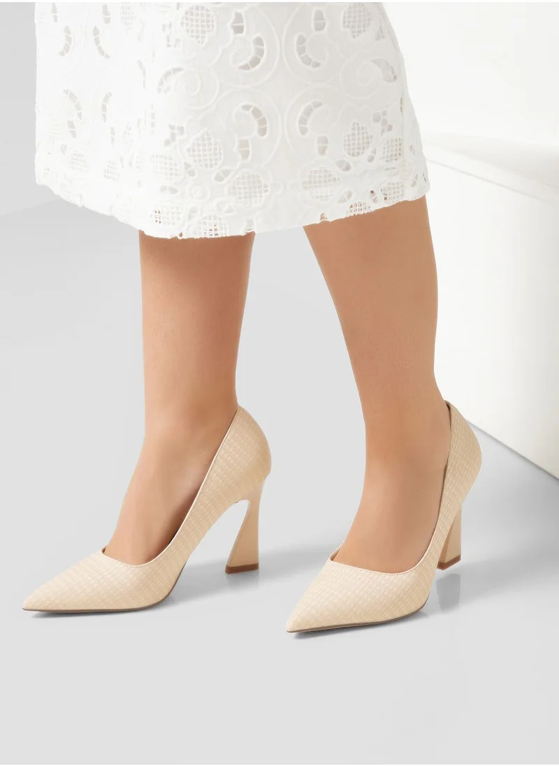 ايلا Croc Patent Curved Heel Pump